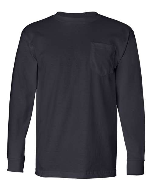 Unisex USA-Made Long Sleeve Pocket T-Shirt - Navy