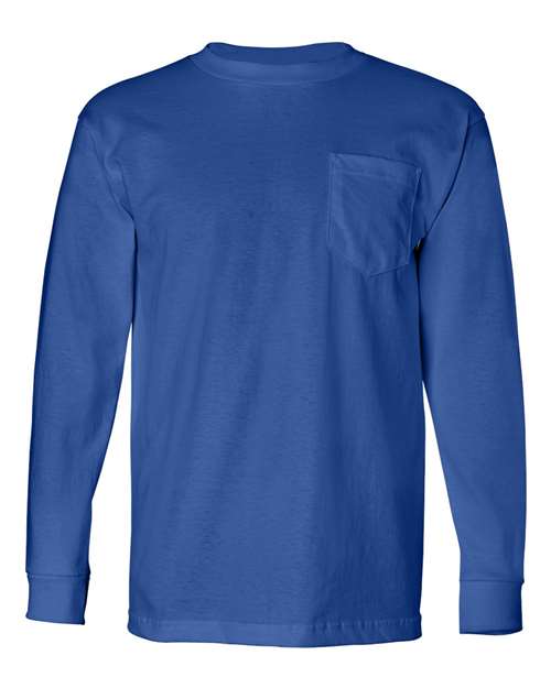 Unisex USA-Made Long Sleeve Pocket T-Shirt - Royal Blue