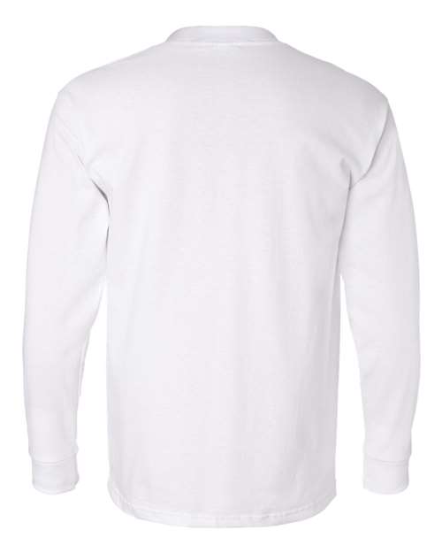 Unisex USA-Made Long Sleeve Pocket T-Shirt - White