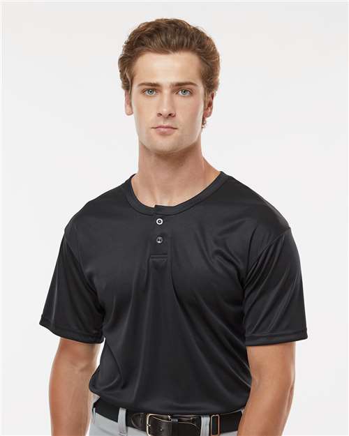 Men's B-Core Placket Jersey - Black