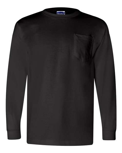 Unisex Union-Made Long Sleeve Pocket T-Shirt - Black
