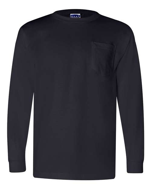 Unisex Union-Made Long Sleeve Pocket T-Shirt - Navy