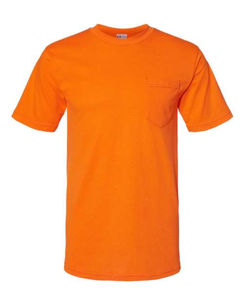 Unisex USA-Made 50/50 Pocket T-Shirt - Safety Orange