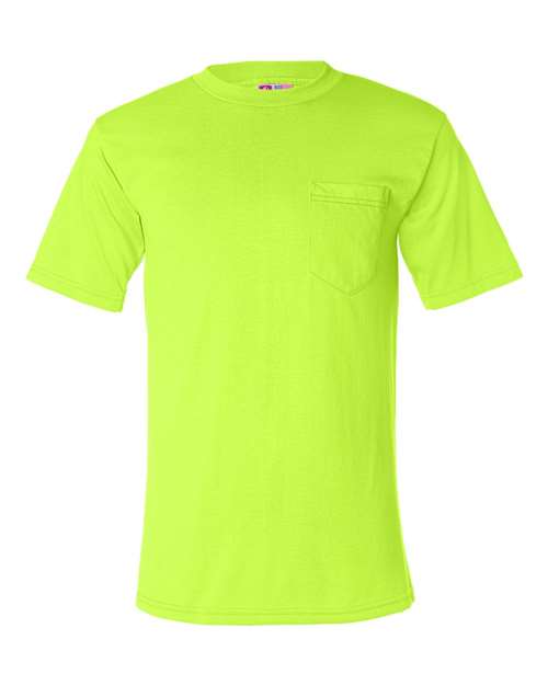 Unisex USA-Made 50/50 Pocket T-Shirt - Safety Green
