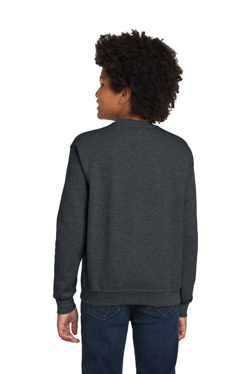 Gildan Youth Heavy Blend Crewneck Sweatshirt - Dark Heather