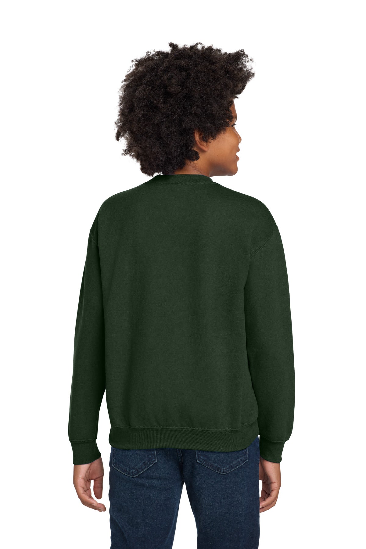 Gildan Youth Heavy Blend Crewneck Sweatshirt - Forest Green