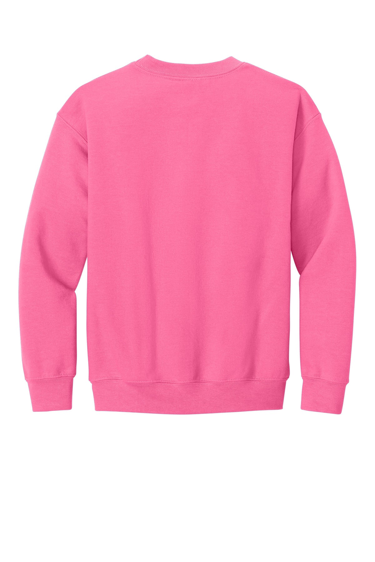 Gildan Youth Heavy Blend Crewneck Sweatshirt - Safety Pink