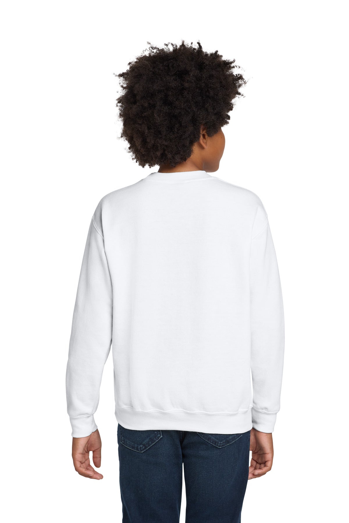 Gildan Youth Heavy Blend Crewneck Sweatshirt - White