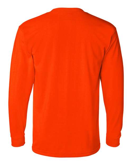 Men's USA-Made 50/50 Long Sleeve T-Shirt - Safety Orange