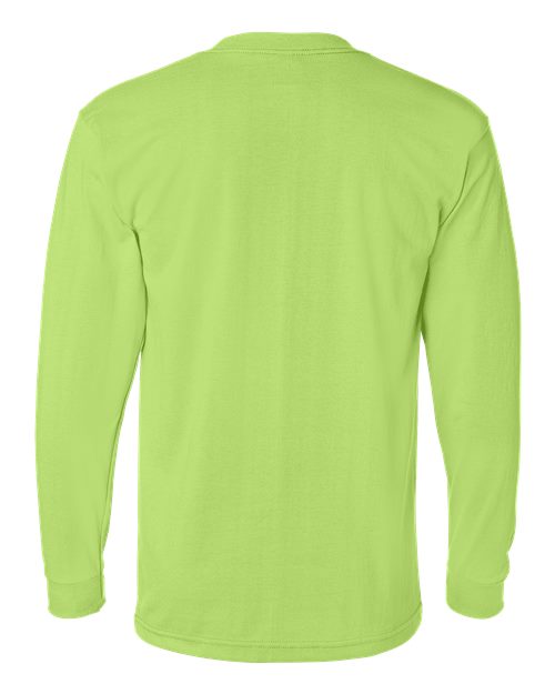 Men's USA-Made 50/50 Long Sleeve T-Shirt - Safety Green