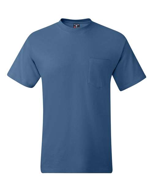 Men's Beefy-T® Pocket T-Shirt - Denim Blue