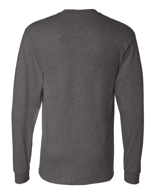 Unisex Beefy-T® Long Sleeve T-Shirt - Charcoal Heather