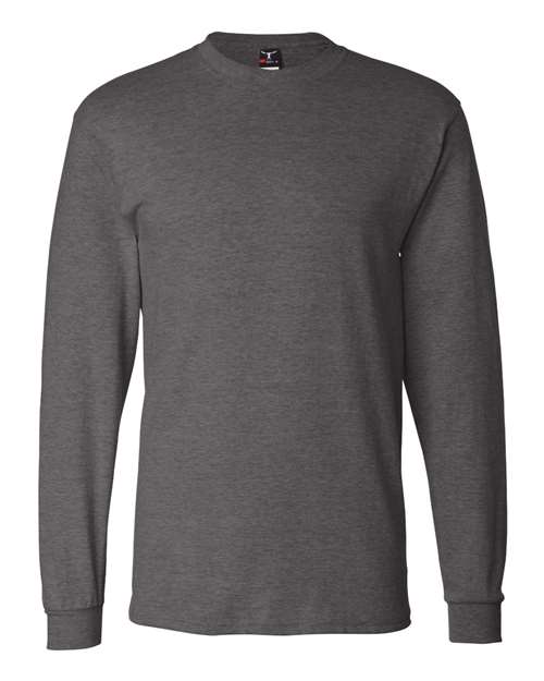 Unisex Beefy-T® Long Sleeve T-Shirt - Charcoal Heather
