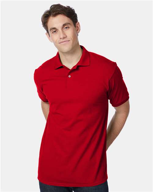 Men's EcoSmart® Jersey Polo - Deep Red