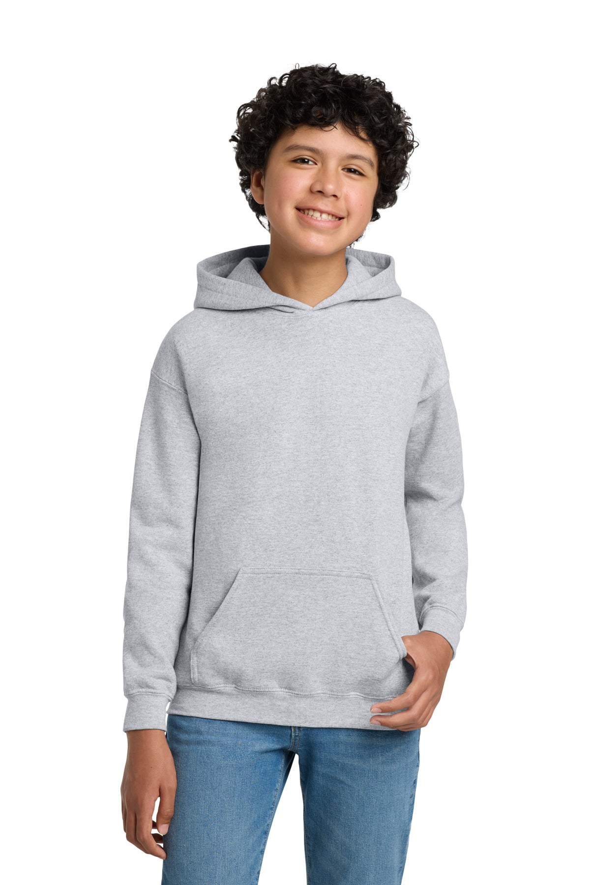 Gildan - Youth Heavy Blend Hooded Sweatshirt - Ash Grey