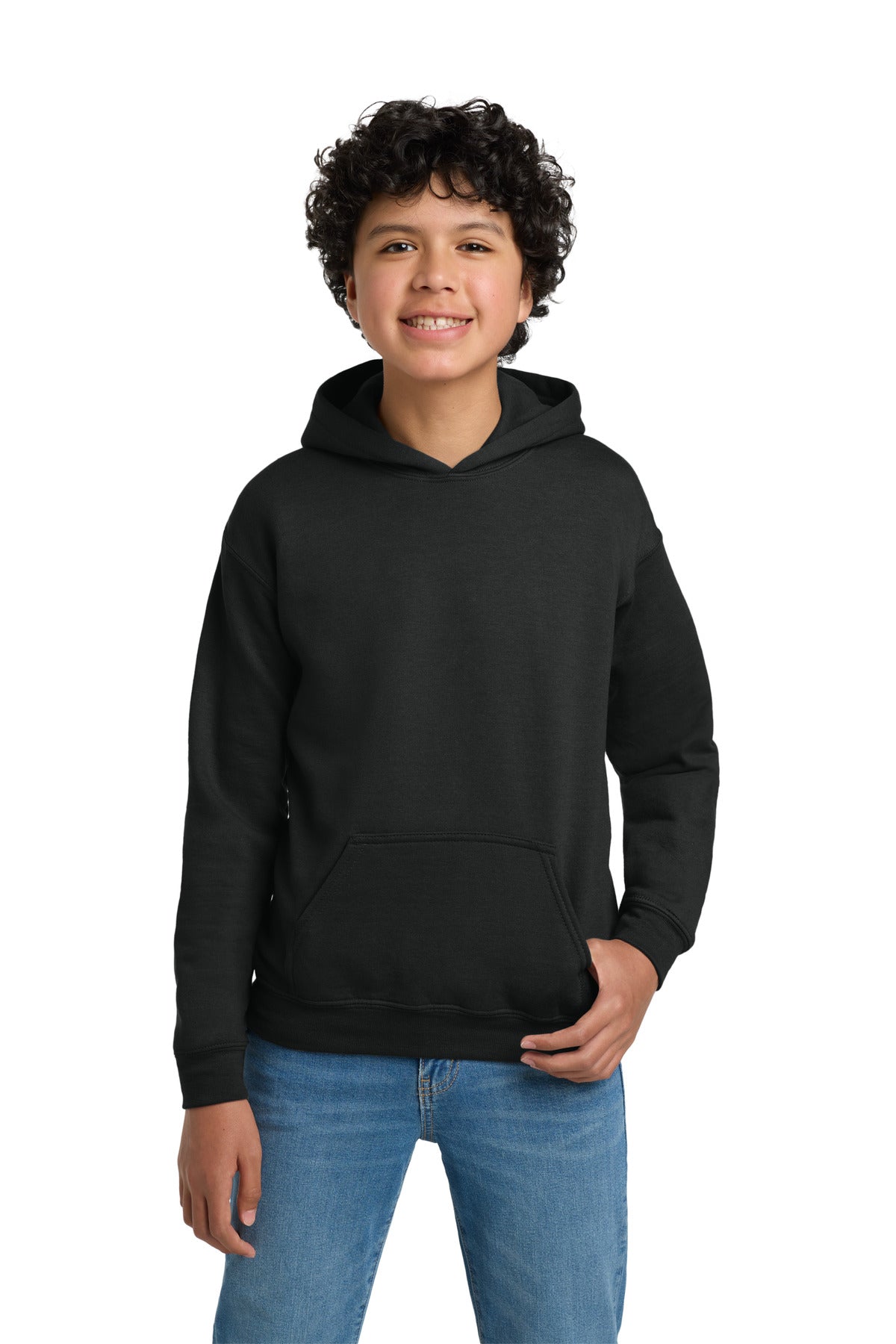 Gildan - Youth Heavy Blend Hooded Sweatshirt - Black