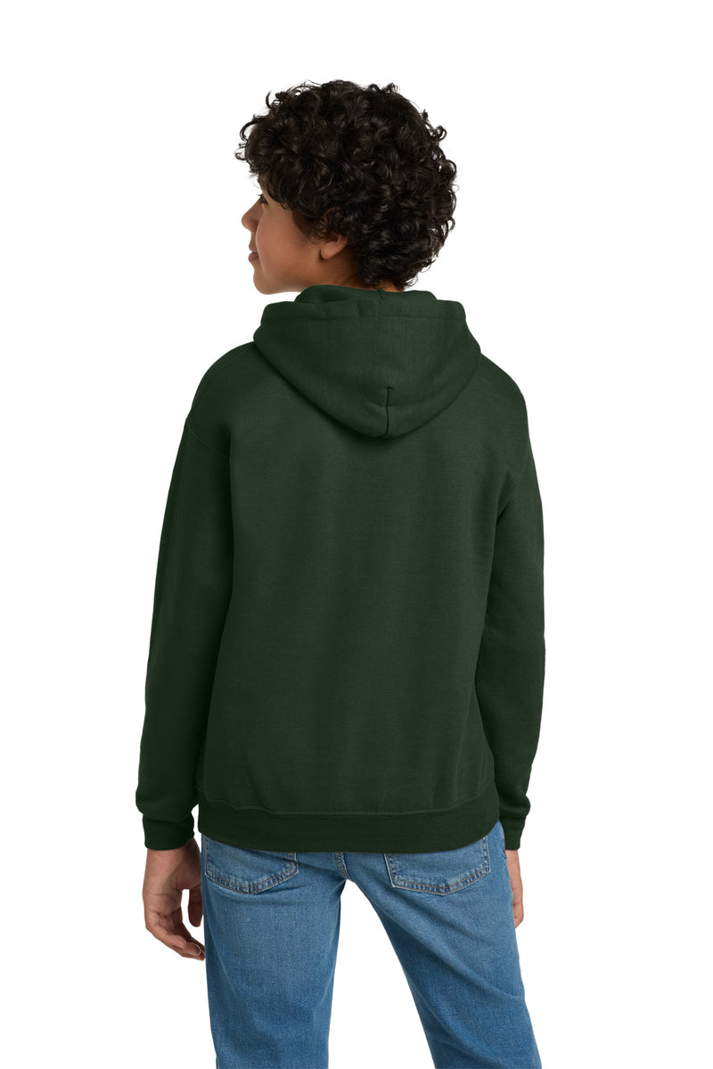 Gildan - Youth Heavy Blend Hooded Sweatshirt - Forest Green