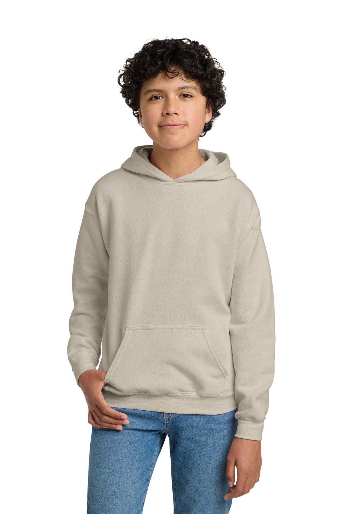 Gildan - Youth Heavy Blend Hooded Sweatshirt - Sand