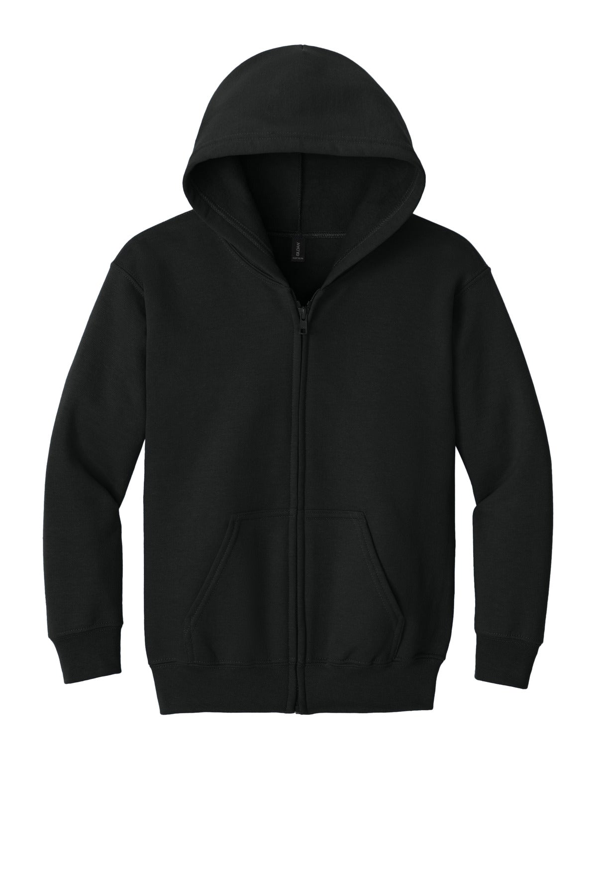 Gildan Youth Heavy Blend Full-Zip Hooded Sweatshirt - Black