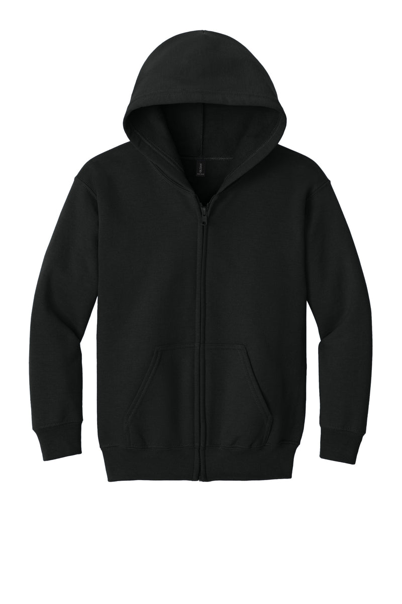 Gildan Youth Heavy Blend Full-Zip Hooded Sweatshirt - Black