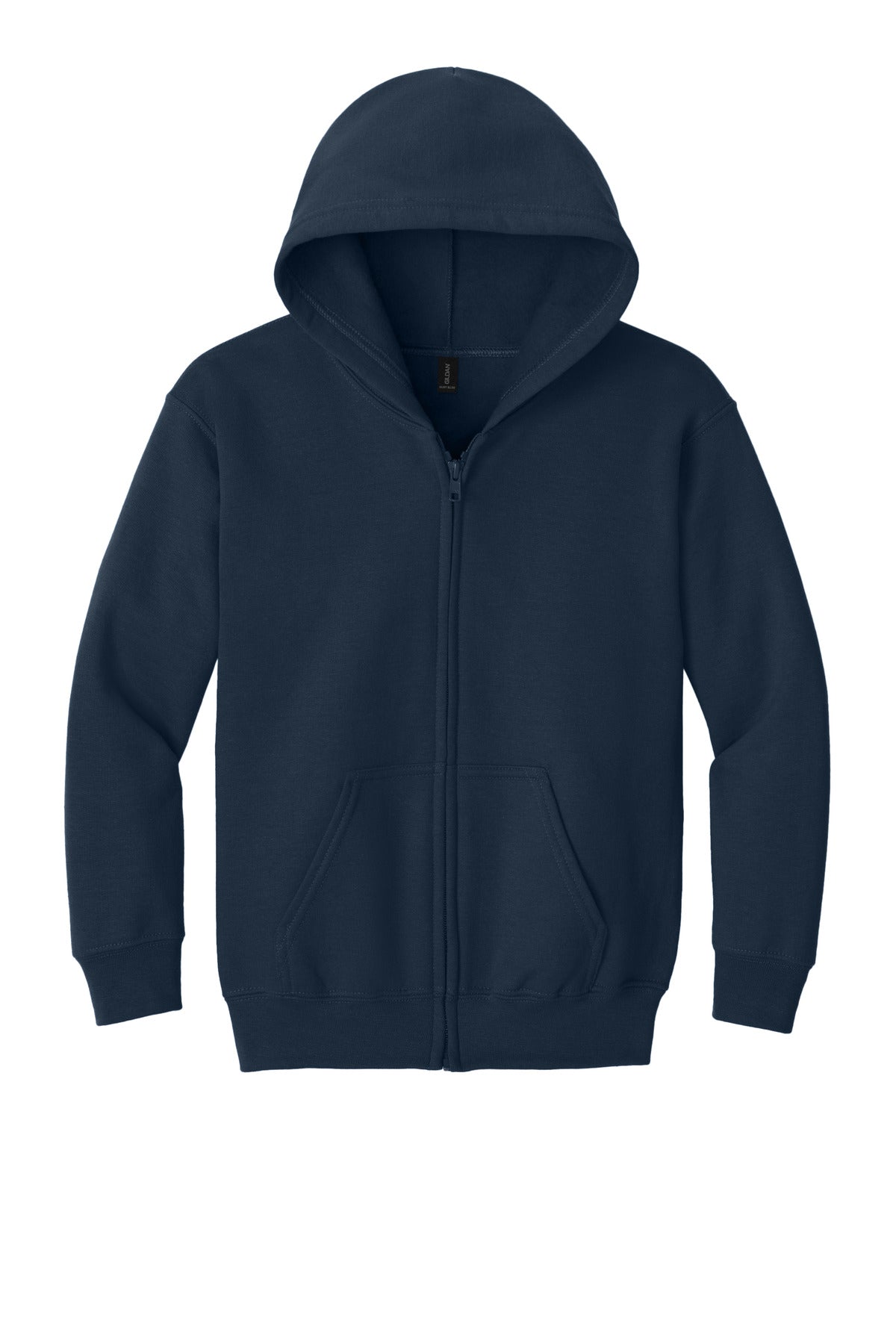 Gildan Youth Heavy Blend Full-Zip Hooded Sweatshirt - Navy