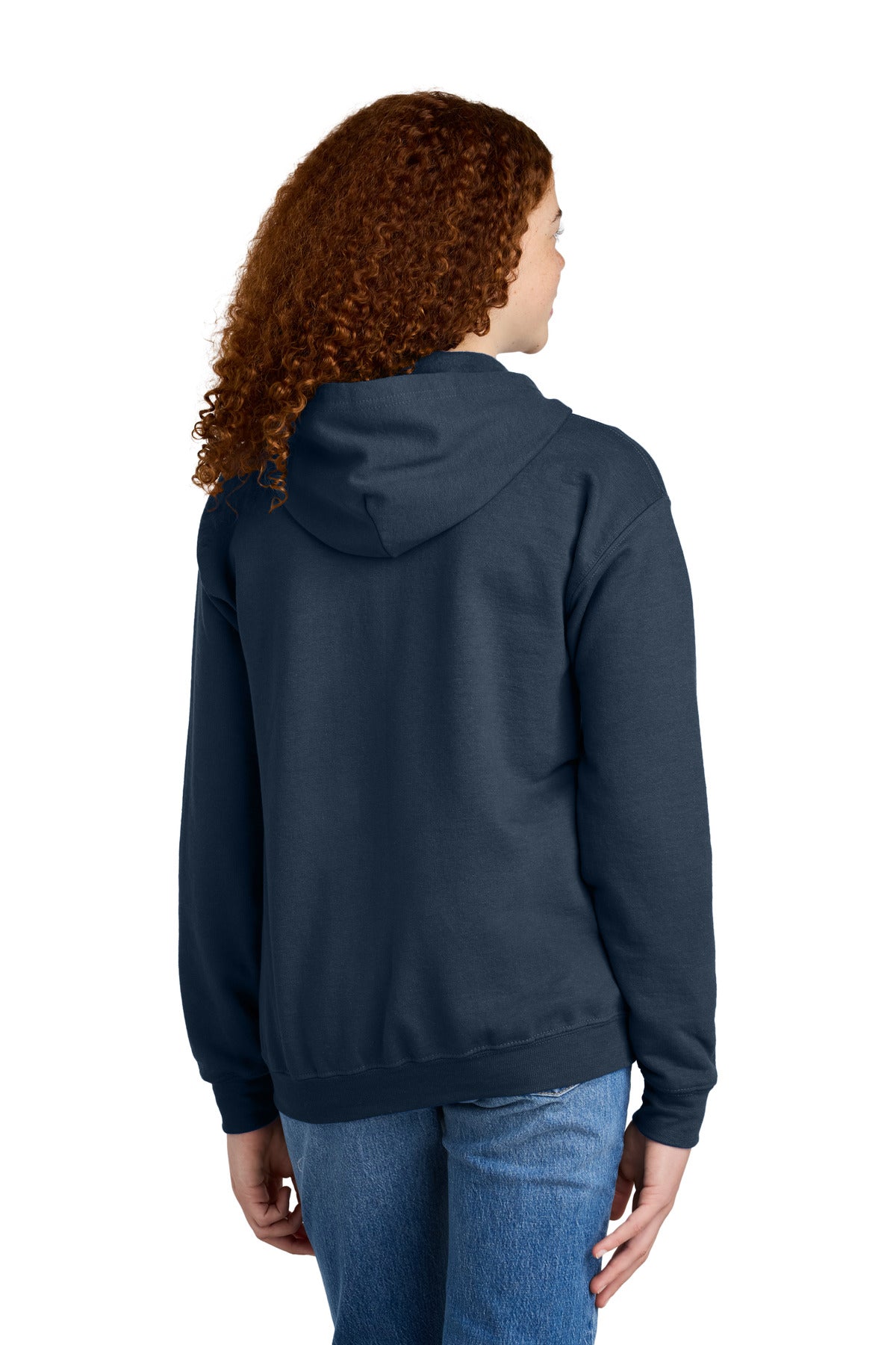 Gildan Youth Heavy Blend Full-Zip Hooded Sweatshirt - Navy