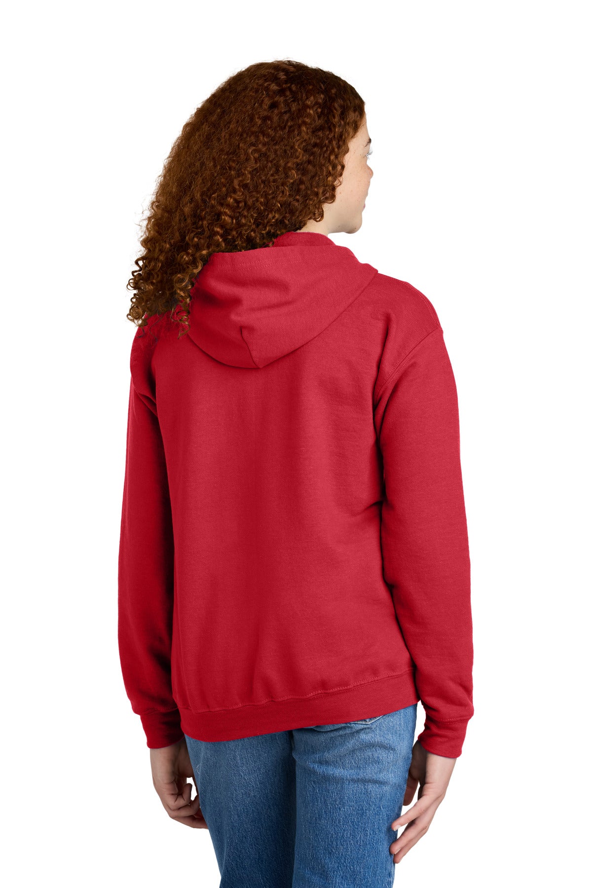 Gildan Youth Heavy Blend Full-Zip Hooded Sweatshirt - Red