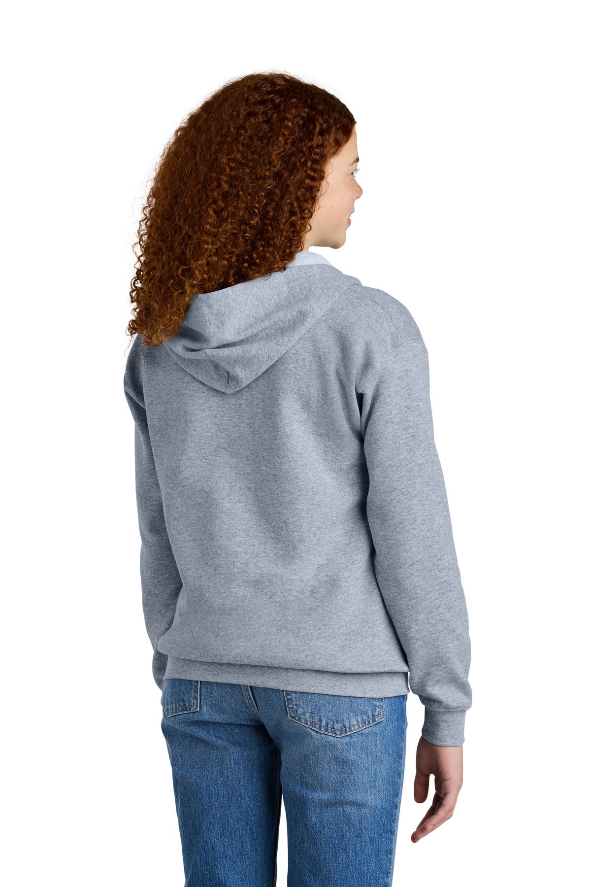 Gildan Youth Heavy Blend Full-Zip Hooded Sweatshirt - Sport Grey