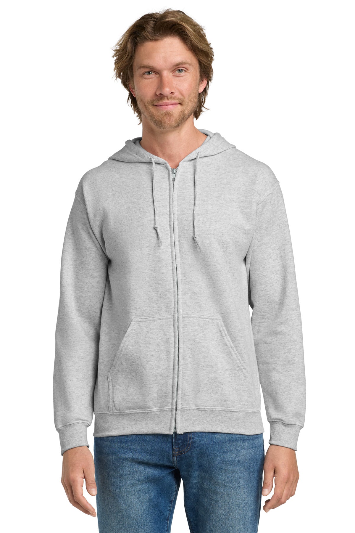 Gildan - Heavy Blend Full-Zip Hooded Sweatshirt - Ash