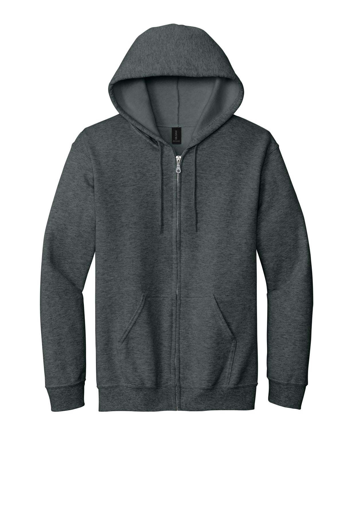 Gildan - Heavy Blend Full-Zip Hooded Sweatshirt - Dark Heather Grey