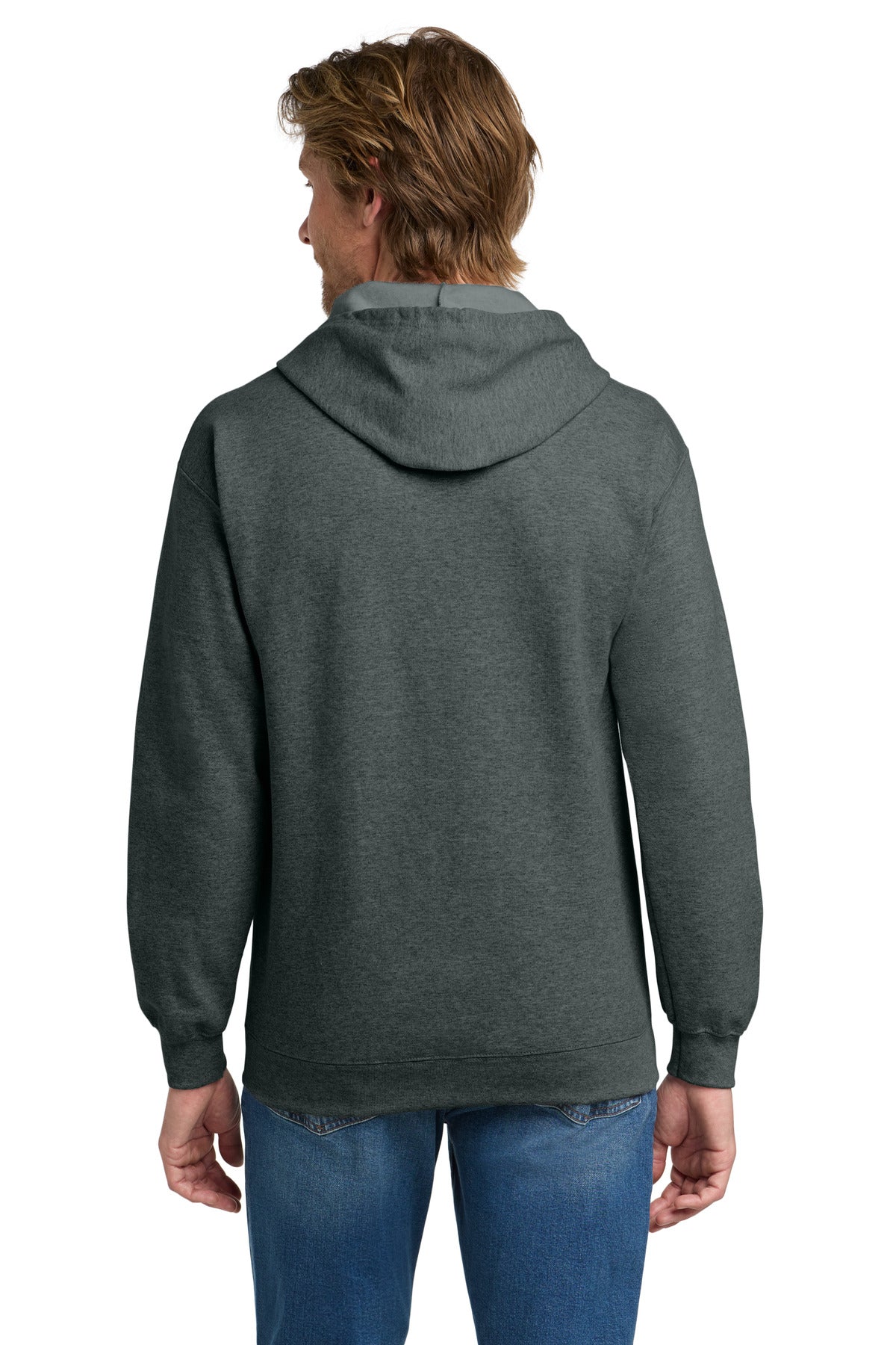 Gildan - Heavy Blend Full-Zip Hooded Sweatshirt - Dark Heather Grey