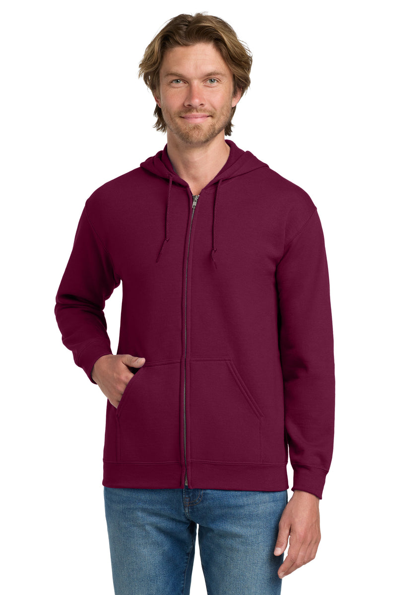 Gildan - Heavy Blend Full-Zip Hooded Sweatshirt - Maroon