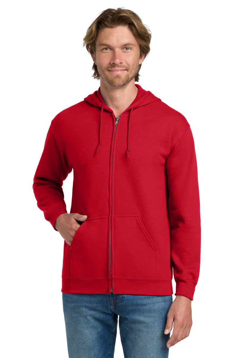 Gildan - Heavy Blend Full-Zip Hooded Sweatshirt - Red