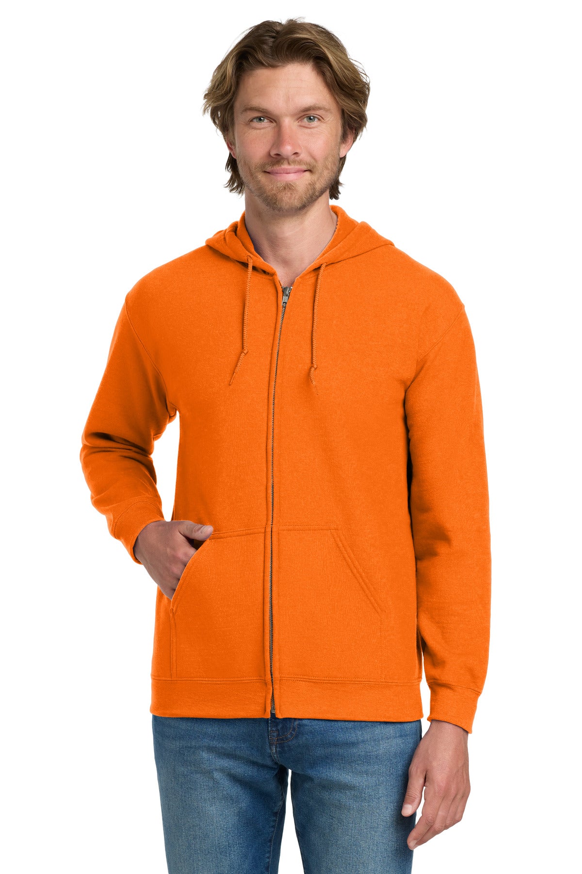 Gildan - Heavy Blend Full-Zip Hooded Sweatshirt - S. Orange