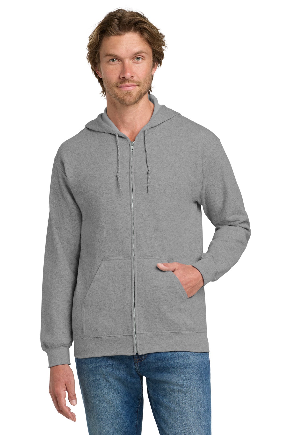 Gildan - Heavy Blend Full-Zip Hooded Sweatshirt - Sport Grey