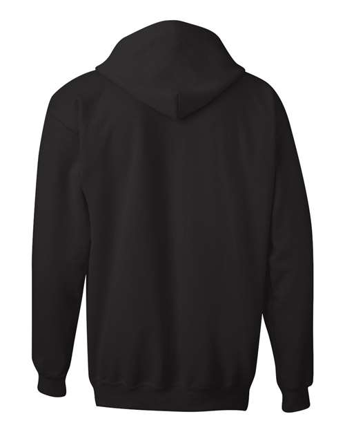 Unisex Ultimate Cotton® Full-Zip Hooded Sweatshirt - Black