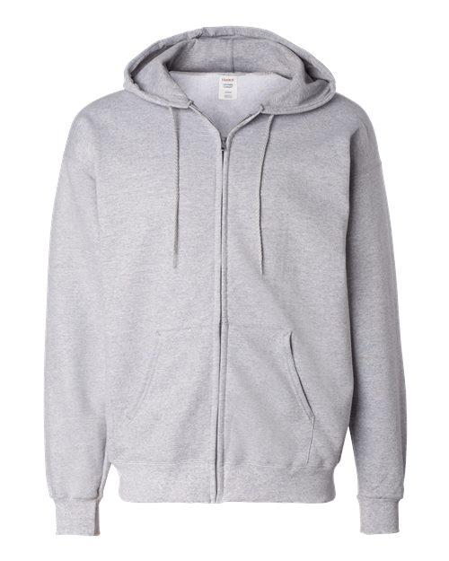 Unisex Ultimate Cotton® Full-Zip Hooded Sweatshirt - Light Steel