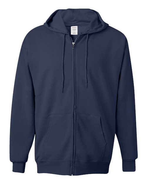 Unisex Ultimate Cotton® Full-Zip Hooded Sweatshirt - Navy