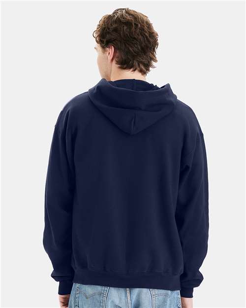 Unisex Ultimate Cotton® Full-Zip Hooded Sweatshirt - Navy