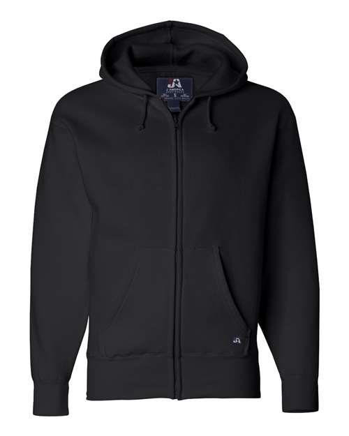 Men's Premium Full-Zip Hooded Sweatshirt - Black