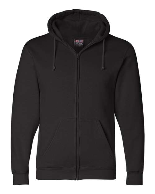 Unisex USA-Made Full-Zip Hooded Sweatshirt - Black