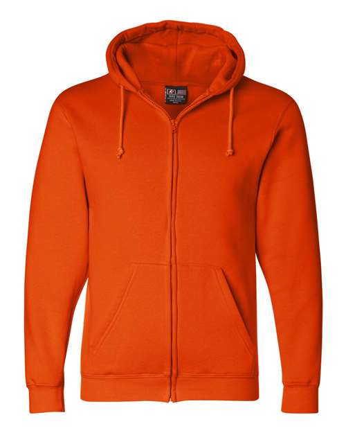 Unisex USA-Made Full-Zip Hooded Sweatshirt - Bright Orange