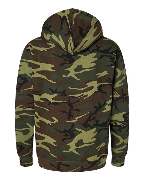 Unisex Camo Fleece Hoodie Sweatshirt - Green Woodland
