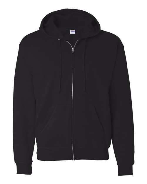Unisex EcoSmart® Full-Zip Hooded Sweatshirt - Black