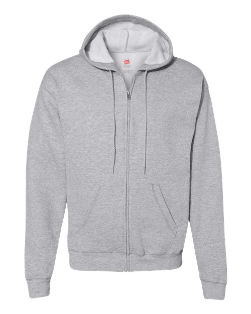 Unisex EcoSmart® Full-Zip Hooded Sweatshirt - Light Steel