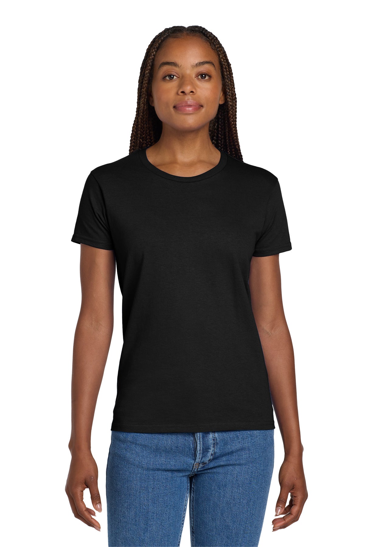 Gildan Women's Ultra Cotton 100% US Cotton T-Shirt. - Black