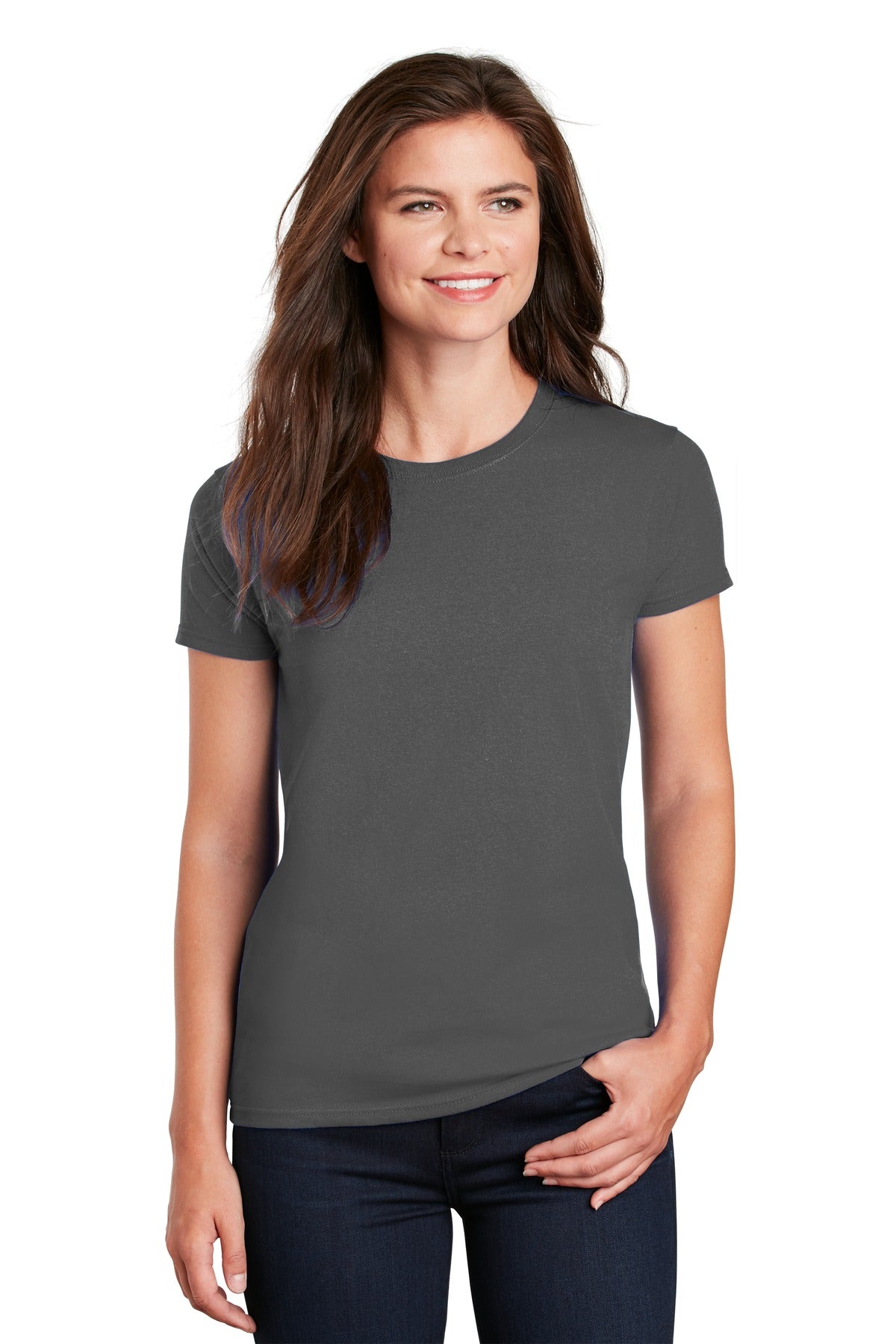 Gildan Women's Ultra Cotton 100% US Cotton T-Shirt. - Charcoal