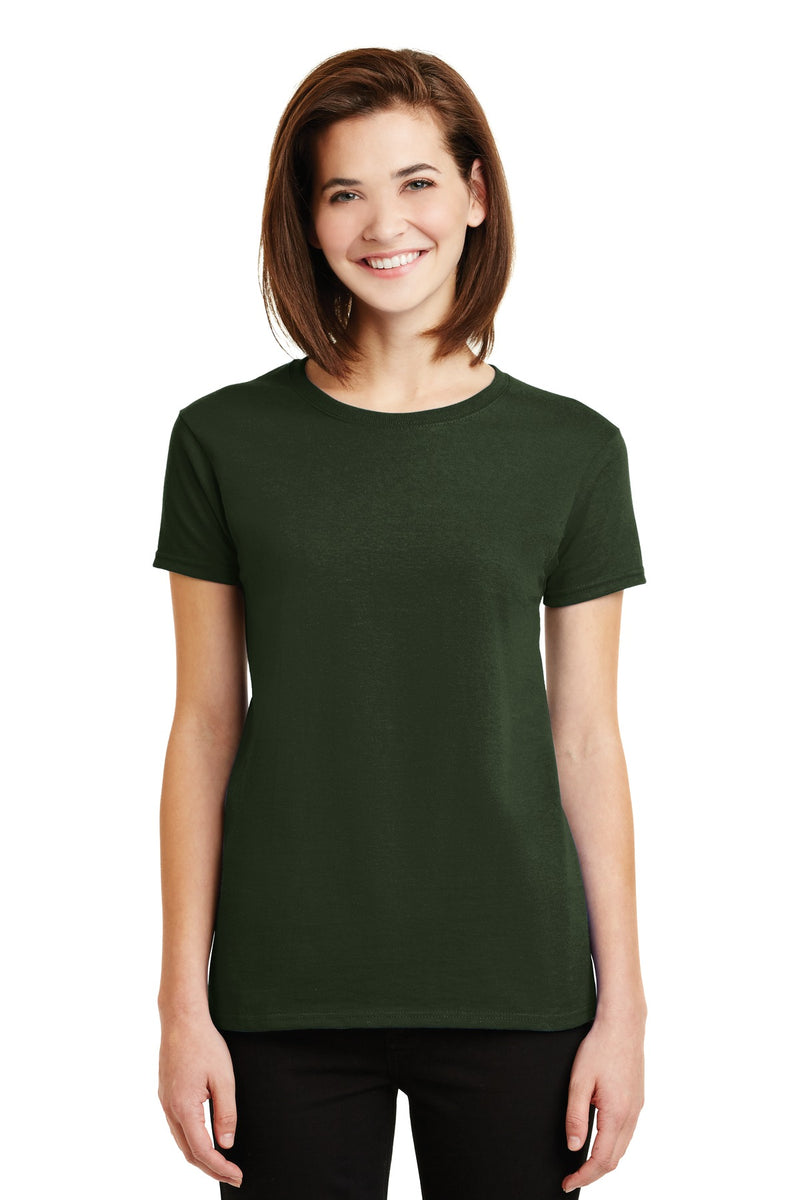 Gildan Women's Ultra Cotton 100% US Cotton T-Shirt. - Forest Green