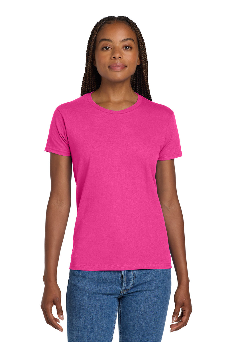 Gildan Women's Ultra Cotton 100% US Cotton T-Shirt. - Heliconia
