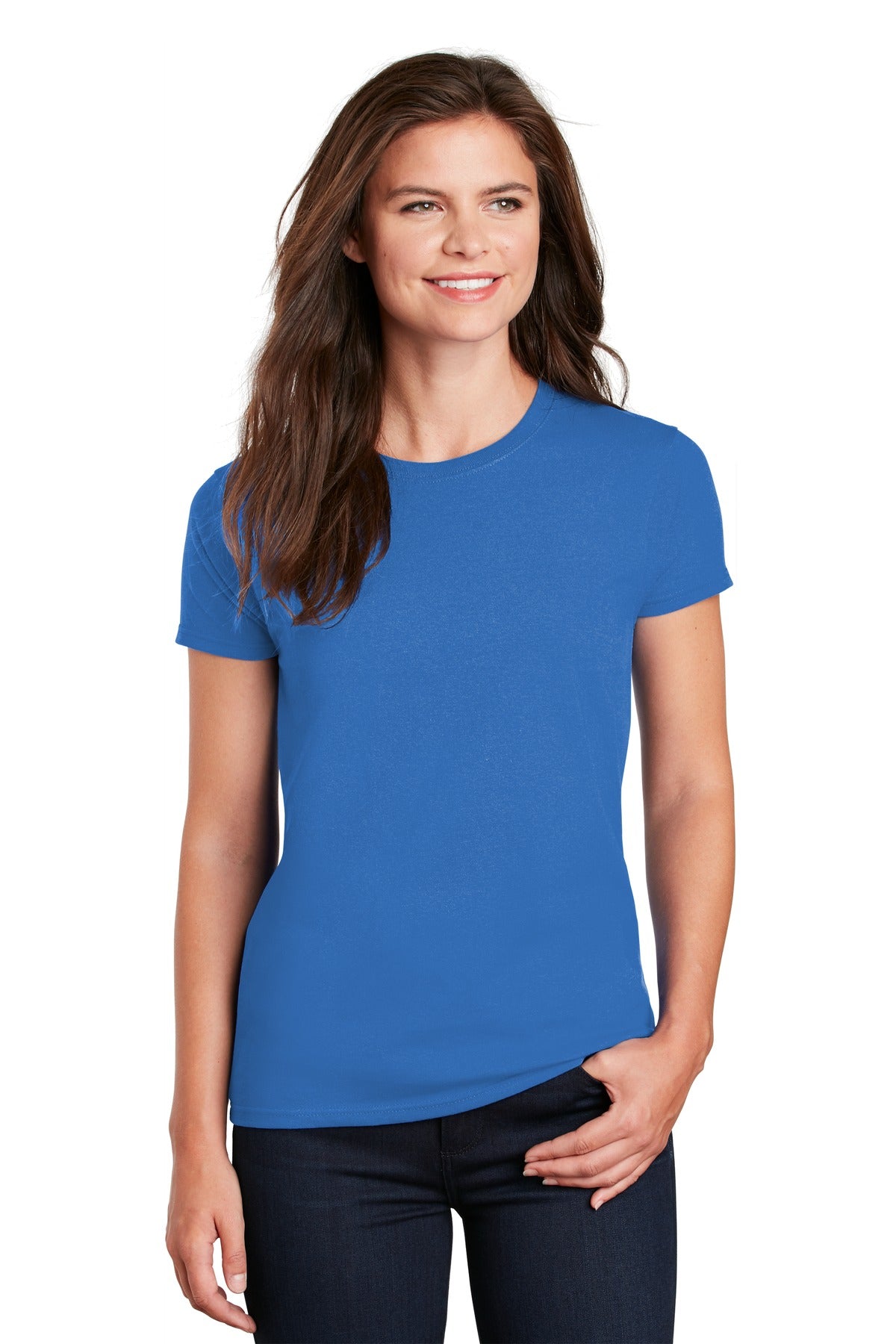Gildan Women's Ultra Cotton 100% US Cotton T-Shirt. - Iris